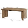 Tribesigns Tribesigns Rectangle Coffee Table, 47-Inch Farmhouse Center Table for Living Room, Walnut Wood Finish,Walnut - 2 of 4