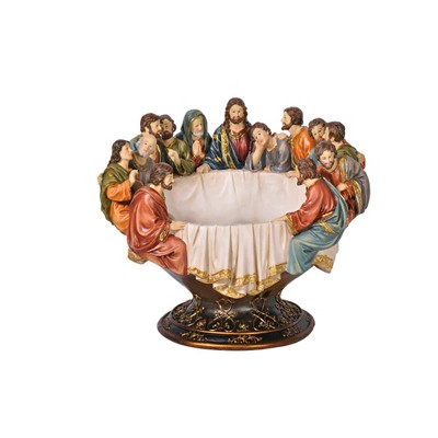 HomeRoots 12" Brown Ivory And Gold Polyresin Decorative Bowl