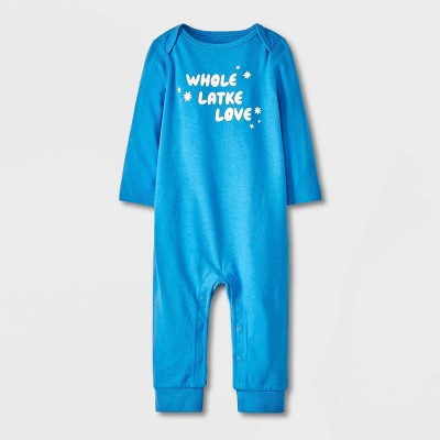 Image of Baby Hanukah Romper - Cat & Jack™ Blue 6-9M