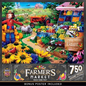 MasterPieces 750 Piece Jigsaw Puzzle - Fresh Farm Fruit - 18"x24". - 1 of 4