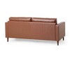 85" PU Wooden Legs 3-Seat Sofa with Modern Design and Includes 2 Throw Pillows for Living Room or Bedroom - 4 of 4