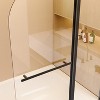 NicBex Shower Door Frameless Pivoting Shower Doors Modern Bathtub Shower Door with 1/4" (6mm) Thick SGCC Tempered Glass for Bathroom - 2 of 4