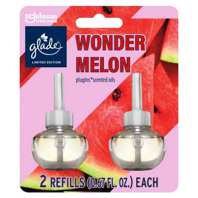 Glade PlugIns Scented Oil Air Freshener Refills - Wonder Melon - 1.34 fl oz/2ct