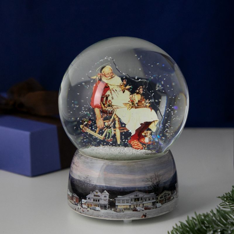 Northlight 6.5" Norman Rockwell 'Santa and His Helpers' Christmas Snow Globe, 2 of 7