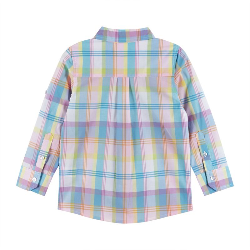 Andy & Evan  Toddler White Plaid Two-Fer Shirt, 2 of 4