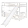 NicBex Twin Over Twin Bunk Bed with Guardrail,Loft Bed with Convertible Ladder and Slide,Modern Bunk Beds,Noise Reduced Bunk Beds for Bedroom - 2 of 4