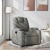 vidaXL Dark Gray Fabric Massage Recliner Chair with Manual Recline and Vibration for Living Room Comfort - 2 of 4