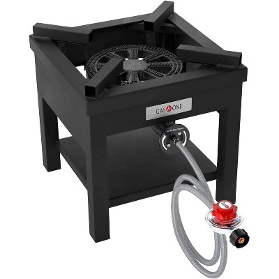 Black Steel Single Burner Gas Outdoor Cooker