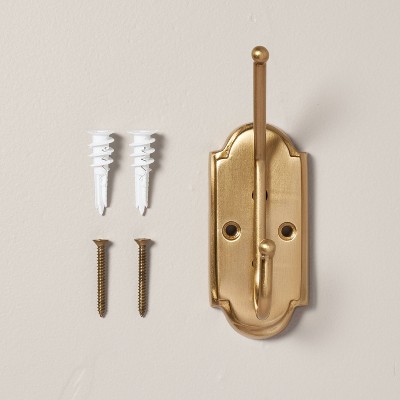 Lacquered Brass Single Metal Wall Hook