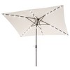 Sonkuki 10x6.5 ft LED Rectangular Patio Market Umbrella w/Tilt Adjustment - 2 of 4