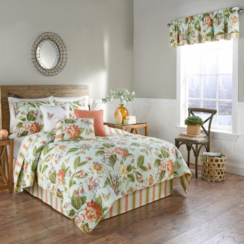 Floral Stripe Laurel Springs Quilt Set Waverly Target