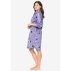 Dreams & Co. Plaid Flannel Button-Front Sleepshirt - 4 of 4