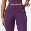 Anna-Kaci Active Women's High Waist Seam Detail Leggings with Contoured Fit and Stretch Fabric - 3 of 4