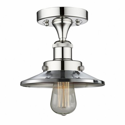 Edison - 1 Light Semi-Flush Mount In Industrial Style-5.25 Inches Tall and 8 Inches Wide