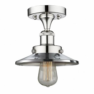 Edison - 1 Light Semi-Flush Mount In Industrial Style-5.25 Inches Tall and 8 Inches Wide - 1 of 1