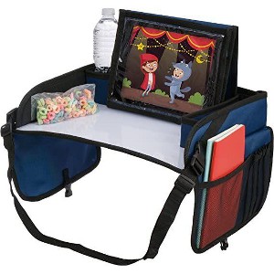 Lusso Gear Kids Travel Activity Tray for Car, Airplane or Booster Seat, Blue - 1 of 3
