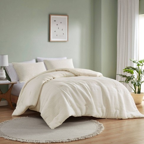 Urban Habitat 3pc Full/Queen Finley Knitted Jersey Comforter Set Ivory