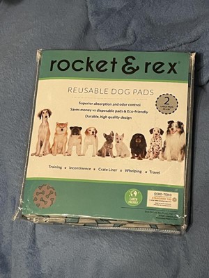 Rocket & Rex Premium Reusable Puppy Training Pads Bone Print 4 Count X-Large