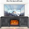 Electric Fireplace Tv Stand for Tvs Up to 67" with Storage Cabinets, Black Tv Console Cabinet - 4 of 4