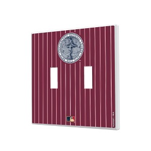 MLB Cooperstown East Teams Pinstripe Hidden-Screw Light Switch Plate for Double Toggle - 1 of 4