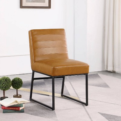 Channeled Metal Dining Chair - HomePop