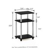 HOMLUX 2 PCS End Table 3-Tier Sofa Side Table Nightstand with Storage Shelf - 3 of 4