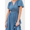 August Sky Women's Split Neckline Midi Dress - 4 of 4