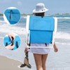 VisioGear Outdoor Folding Beach Chair, Portable Foldable Camping Chair for Patio, Fishing, Blue, 22“*23.6"*24.8" - 2 of 4
