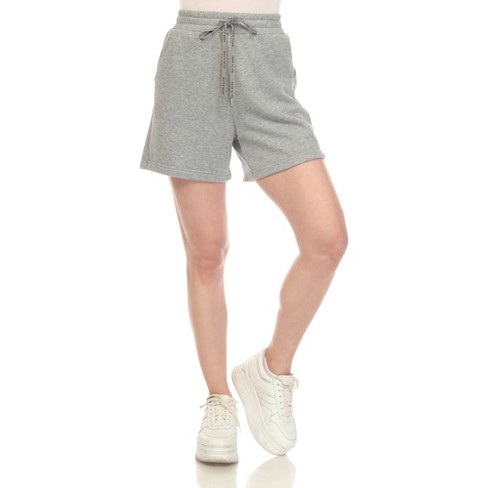 Women's Super Soft Drawstring Waistband Sweat Short Charcoal Small