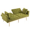 NicBex 65 Inch Loveseat,Modern Comfy Velvet Loveseat Sofa with Metal Feet,Accent 2-Seater Couch for Living Room - 3 of 4