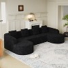 111.8" L-Shaped Curved Modular Sofa Couch with Chaise & 3 Pillows for Living Room - ModernLuxe - 4 of 4