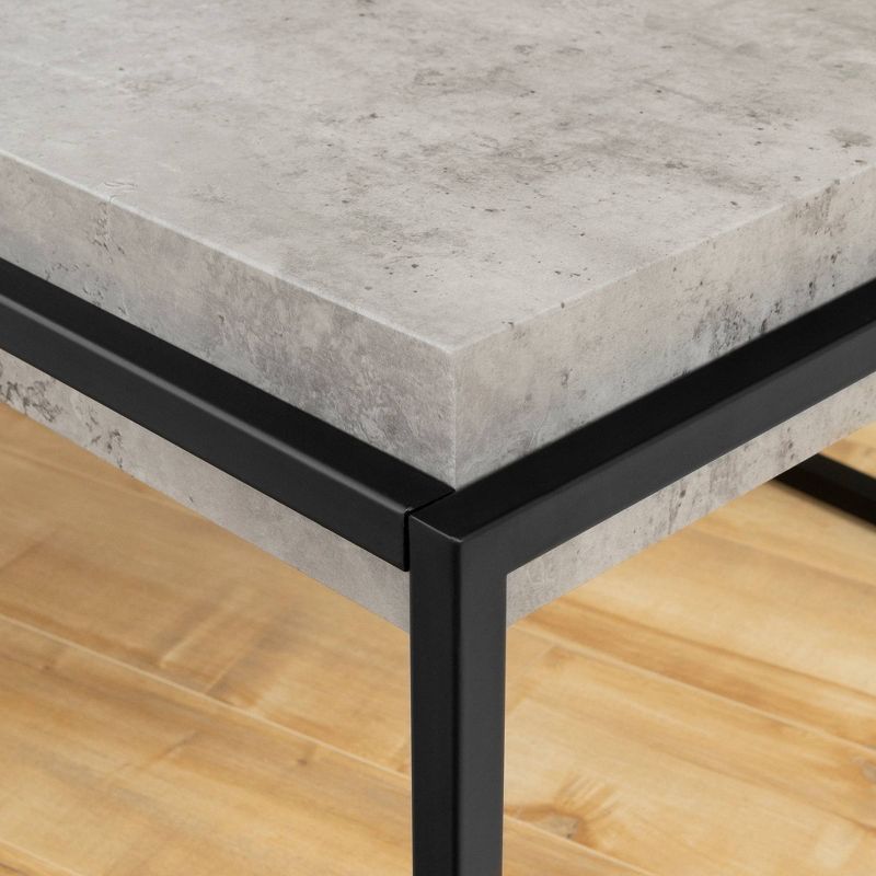 Mezzy Modern Industrial Coffee Table Gray/Black - South Shore, 6 of 11