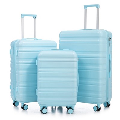 UBSSO 3-Piece Lightweight Hardside Luggage Set with Spinner Wheels & TSA Lock, Includes 20" Carry-On, 24" & 28" Upright Suitcases
