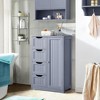 Vtec Trading Grey Wooden Bathroom Floor Cabinet - 3 of 3