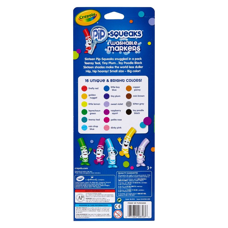 Crayola 16ct Pipsqueaks Washable Markers, 4 of 8