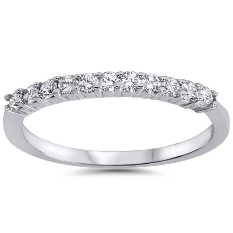 Pompeii3 1/4ct Diamond Wedding Ring 14K White Gold, 1 of 6