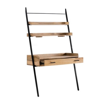 MH London Champier 42.5" Solid Wood and Metal Base Ladder Desk