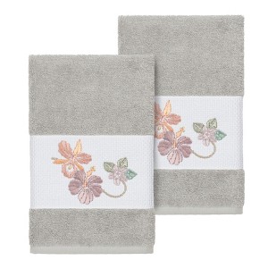 Linum Home Textiles 100% Turkish Cotton CAROLINE Embellished Towel Set - 1 of 2