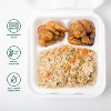 50-Pack 8x8" 3-Compartment Biodegradable Sugarcane Clamshell Food Containers - 4 of 4