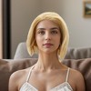 Unique Bargains Women's Straight Short Hair Wig 13x4x1in 150 Real Human Hair 6in 1 Pc - 2 of 4