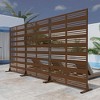 PexFix Outdoor Metal Privacy Screen Garden Fence Stripe Pattern Wall Applique - 4 of 4