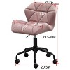 Homy Casa Adjustable Swivel Office Chair with Cushioned Velvet Seat for Home Office or Bedroom - 3 of 4