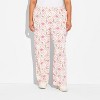 Women's Nutcracker Print Fleece Graphic Pants - Off-White - 2 of 3