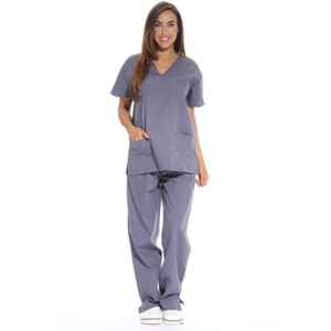 Just Love Scrub Set - 6 Pocket Medical Uniform - (V-Neck with Cargo Pant Nurse Set) - 1 of 3