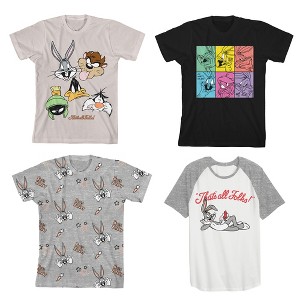 Looney Tunes Youth Boys 4- Pack Graphic Tees - 1 of 4