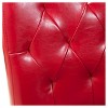 Set of 2 Gentry Bonded Leather Dining Chair Red - Christopher Knight Home: Tufted, Padded, Solid Wood Legs - 3 of 4