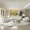 WJSHome Upholstered Bean Bag Bubble Sofa Curved Couch, 3D Honeycomb Shape Modern Couches for Living Room (Light Gray, 1 Seater, 2 Seater, 3 Seater) - 2 of 4