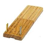 WE Games Mini Travel Cribbage Board - Wood, Folding 2 Player Board with Metal Pegs