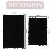 Bell Flower Collection Tufted Bath Rugs, Extra Soft and Absorbent, Non-Slip Bath Mats, Machine Washable Bath Mats,, 2 Piece Set(S+M), Black - 3 of 4