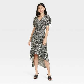 Women's Crepe Short Sleeve Midi Dress - A New Day™